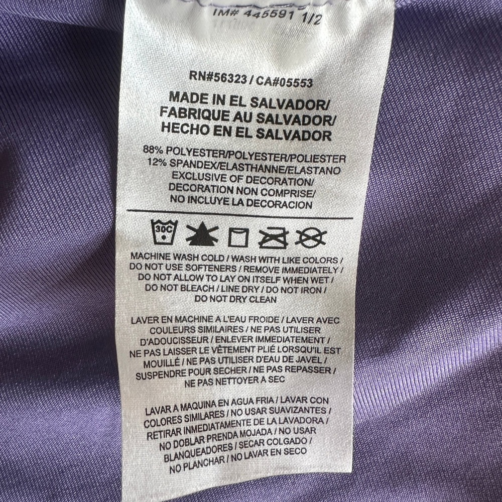 Nike Pro Dri-FIT Womens Purple Half Zip Pullover Training Top Thumbholes Size M - Picture 2 of 5